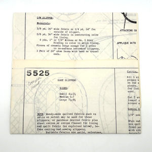 Vintage Boot Slipper Mail Order Pattern #5525